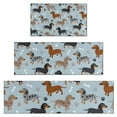 thumbnail image 1 of Cute Dachshund and Dog Footprint Kitchen Rugs Sets Of 3,Kitchen Runner Rugs Non Skid Washable,Decorative Kitchen Floor Mats for Kitchen,Sink,Laundry,17"x30"+ 17"x47" + 17"x59", 1 of 6
