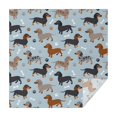 thumbnail image 1 of Cute Dachshund and Dog Footprint Square Tablecloth,Waterproof Square Table Cover,Wipeable Spillproof Washable Table Cover for Home Kitchen Party Decor 52"x52"(132x132cm), 1 of 6