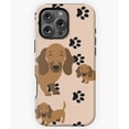 thumbnail image 1 of Cute Dachshund Dog Seamless Pattern Phone Case for iPhone 16 15 14 13 12 11 Pro Max - Minimalist Phone, 1 of 2