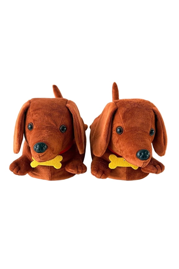 Cute Dachshund Dog Slippers for Women & Men – Fuzzy Warm House Shoes with Non-Slip Sole, Cozy Indoor Booties, Christmas Gifts for Dog Lovers
