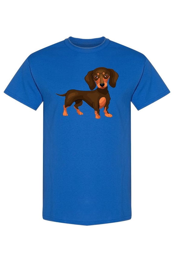 Cute Dachshund Drawing T-Shirt Women -SPIdeals Designs, Female Large