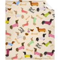 thumbnail image 1 of Cute Dachshund Flannel Fleece Bed Blanket Throw Blanket Lightweight Cozy for Bedroom All Season Sofa Decor Gift 40x30 inch for Pets, 1 of 6