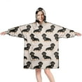 thumbnail image 1 of Cute Dachshund Wearable Oversized Blanket,Wearable Blanket Hoodie for Adults,Cozy Hooded Blankets with Super Pockets,Super Warm Fuzzy Pullover for Women & Men, 1 of 6