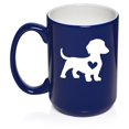 thumbnail image 1 of Cute Dachshund With Heart Ceramic Coffee Mug Tea Cup Gift for Her, Women, Wife, Mom, Sister, Girlfriend, Friend, Coworker, Daughter, Birthday, Housewarming, Cute, Puppy, Dog Lover (15oz Blue), 1 of 1