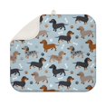 thumbnail image 1 of Cute Dachshund and Dog Footprint Dish Drying Mat for Kitchen 1 Pack, Ultra Absorbent Microfiber Dishes Drainer Mats,16"x18", 1 of 6