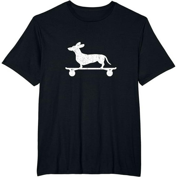 Cute Dachshund on a Skateboard Funny Wiener Dog T-shirt