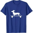 thumbnail image 1 of Cute Dachshund on a Skateboard Funny Wiener Dog Unisex T-Shirt for Men Women Kids Toddler,Royal Blue Color,Size 4T, 1 of 5