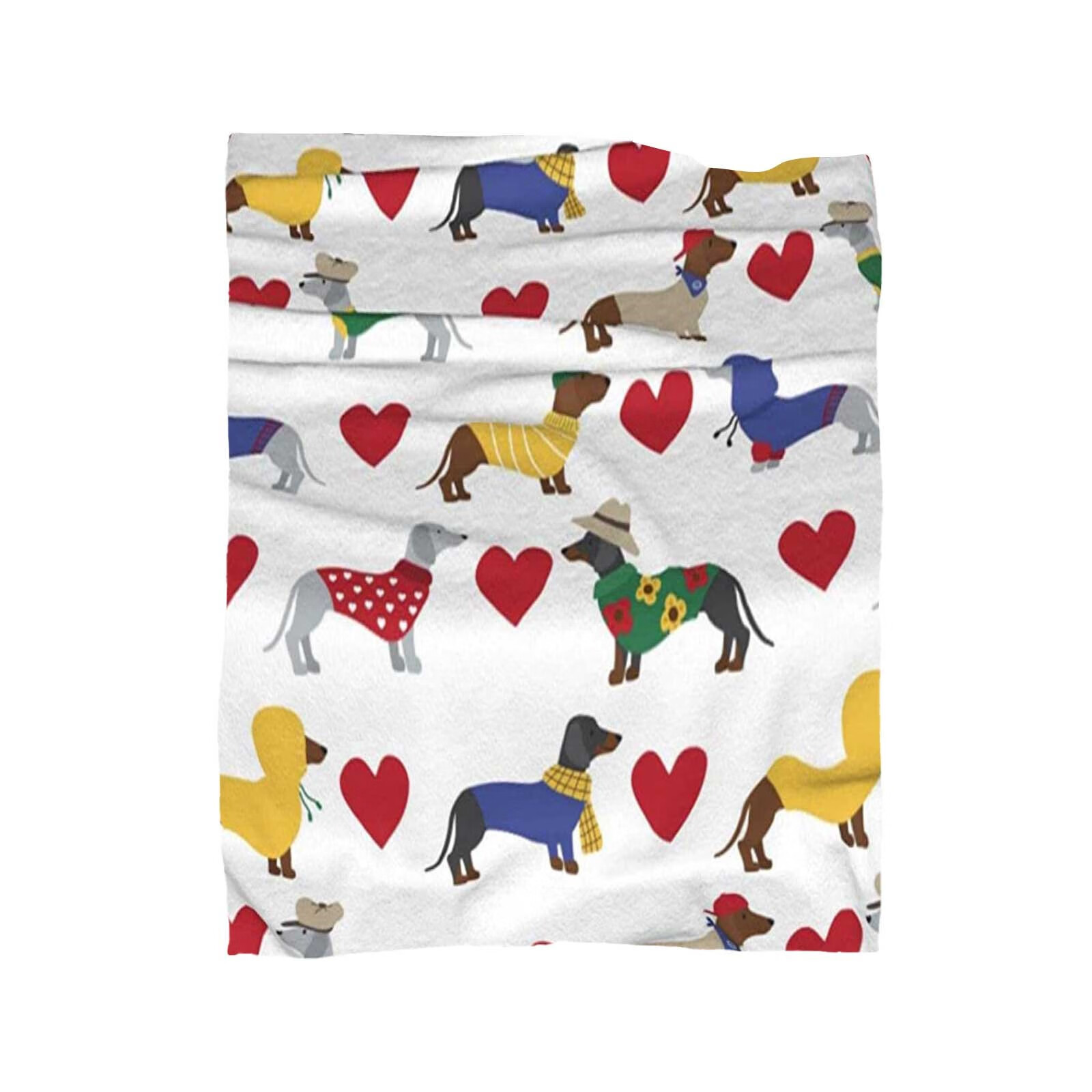 Cute Dachshunds Blanket Gift For Kids Adults Cartoon DachshundsDog
