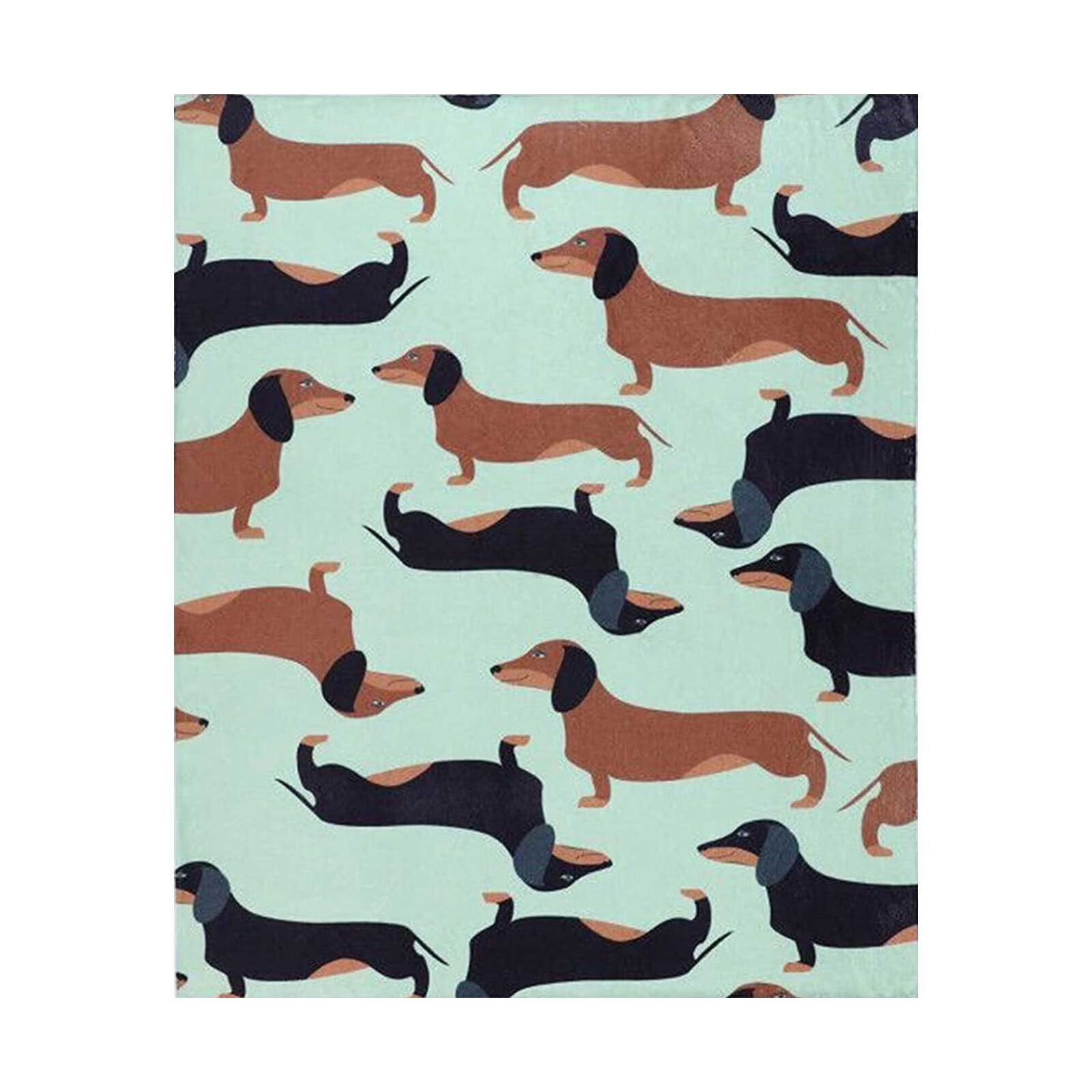 Cute Dachshunds Blanket Gift For Kids Adults Cartoon DachshundsDog