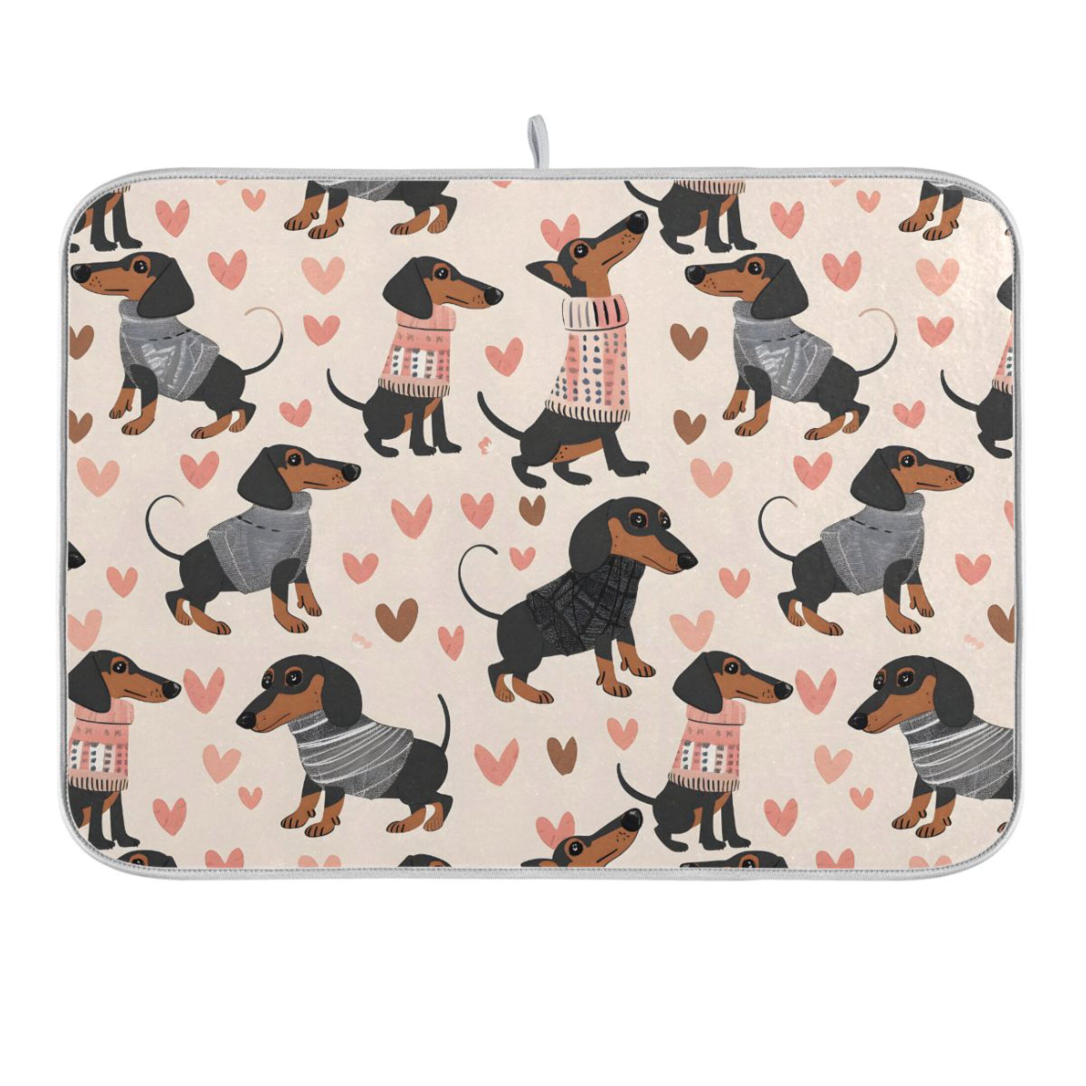Caroline's Treasures Norwich Terrier In the Kitchen Dish Drying Mat