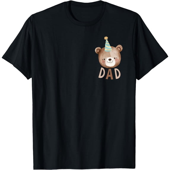 Cute Dad Bear 1st Birthday Matching Family T-Shirt for Celebration