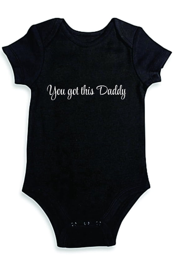 Cute Daddy Dad Quote Quotes One Piece Romper Babies Baby Clothes - Black Short sleeve