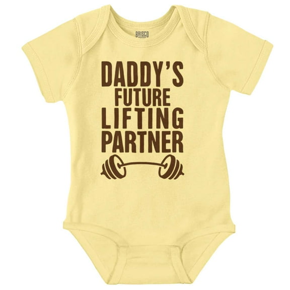 Cute Daddy's Future Lifting Partner Bodysuit Jumper Boys Infant Baby Brisco Brands NB