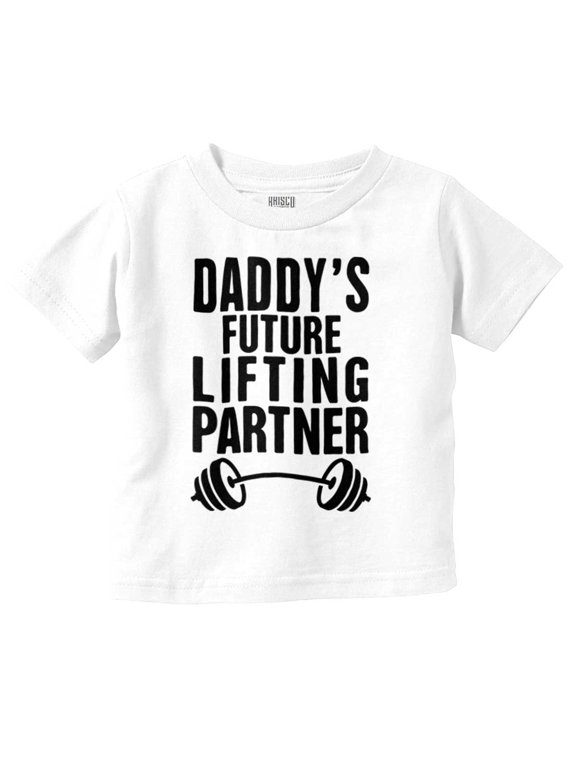 Cute Daddy's Future Lifting Partner Youth T Shirt Tee Boys Infant Toddler Brisco Brands 12M