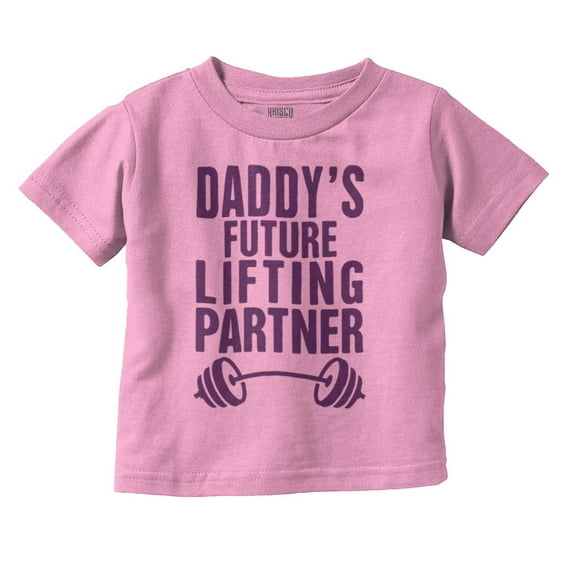 Cute Daddy's Future Lifting Partner Youth T Shirt Tee Boys Infant Toddler Brisco Brands 12M