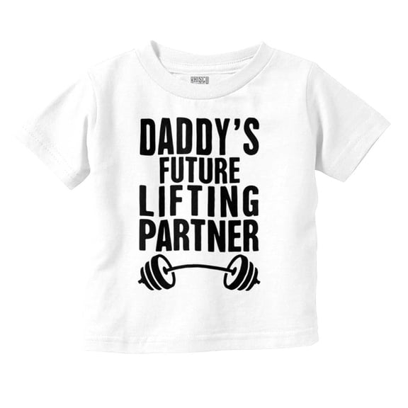 Cute Daddy's Future Lifting Partner Youth T Shirt Tee Boys Infant Toddler Brisco Brands 24M