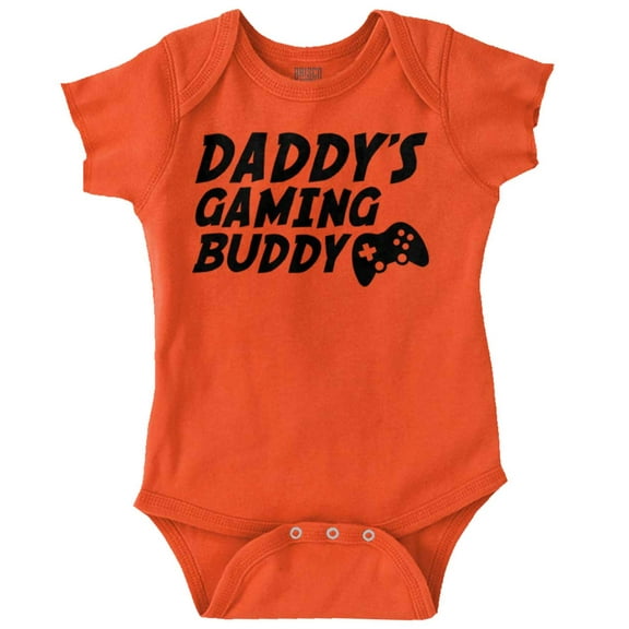 Cute Daddy's Gaming Buddy Gamer Dad Romper Boys or Girls Infant Baby Brisco Brands 6M