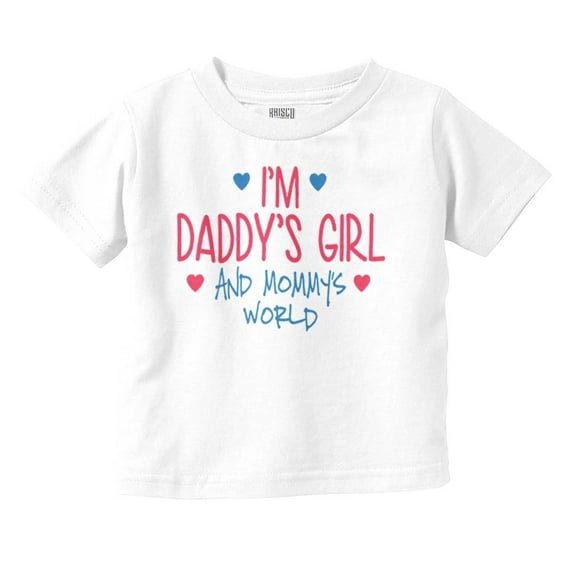 Cute Daddy's Girl and Mommys World Youth T Shirt Tee Girls Infant Toddler Brisco Brands 18M