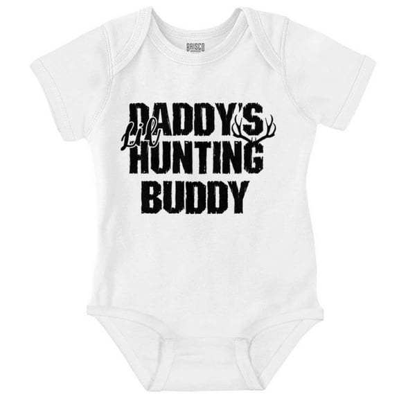 Cute Daddy's Little Hunting Buddy Romper Boys or Girls Infant Baby Brisco Brands 12M