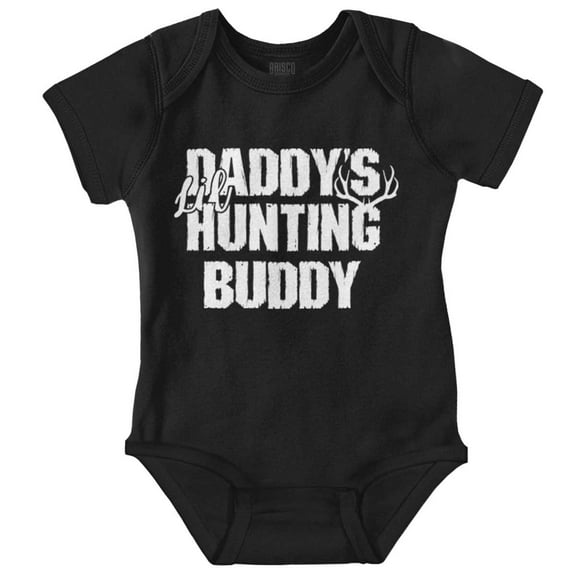 Cute Daddy's Little Hunting Buddy Romper Boys or Girls Infant Baby Brisco Brands 12M