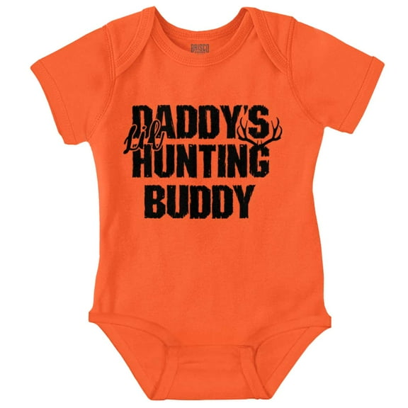 Cute Daddy's Little Hunting Buddy Romper Boys or Girls Infant Baby Brisco Brands 6M