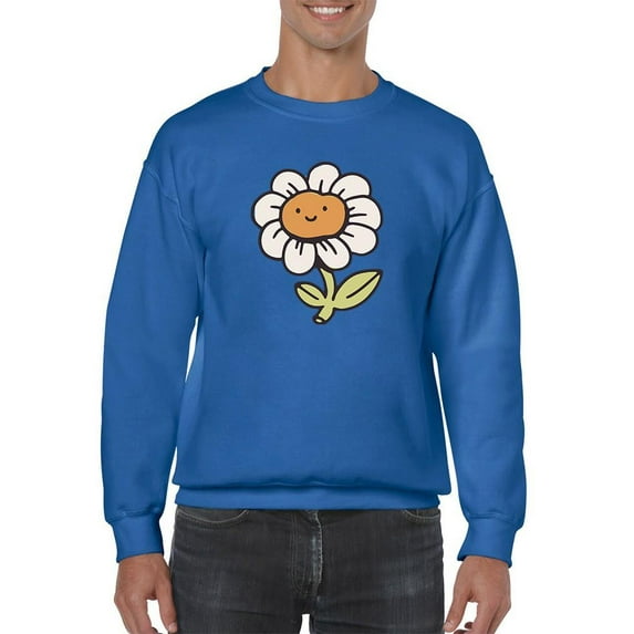 Cute Daisy Buddy Sweatshirt Men -Smartprints Designs, Male 5X-Large
