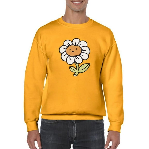 Cute Daisy Buddy Sweatshirt Men -Smartprints Designs, Male x-Large