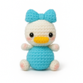 thumbnail image 1 of Cute Daisy Duck Blue Crochet Toy, 100% Handmade Woolen Stuffed Toy., 1 of 8