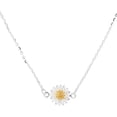 thumbnail image 1 of Cute Daisy Flower Choker Necklace for Women 925 Sterling Silver Dainty Blossom Floral Chain Adjustable Necklaces Fashion Jewelry Gifts 18Inch, 1 of 5