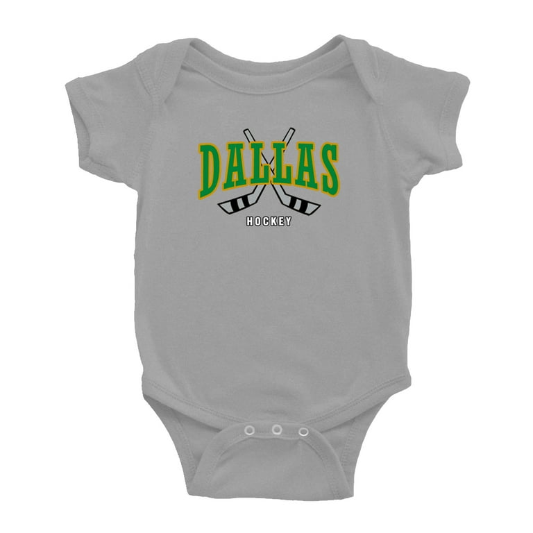Cute Dallas Baby Romper Hockey Fan Baby Jersey Clothes (Gray, 3-6
