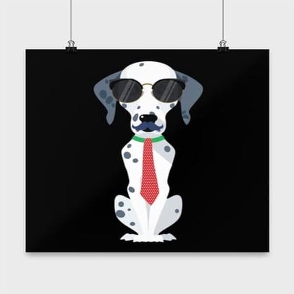 Cute Dalmatian Dog Art - Dog Lovers - 13x13 Poster Print - Animal Decor