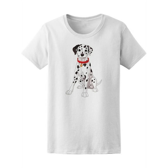 Cute Dalmatian Dog T-Shirt Women -Image by Shutterstock, Female Large
