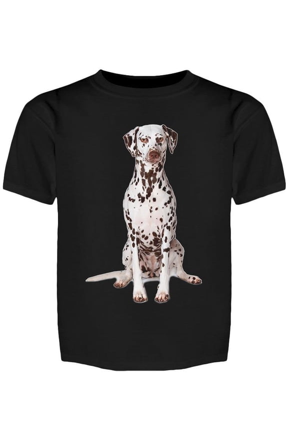 Cute Dalmatian Looking At Front Tee Girl's -Image by Shutterstock