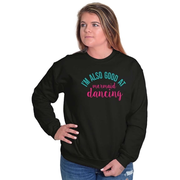 Cute Dancer Gymnast Mermaid Lover Women Crewneck Sweatshirt Brisco Brands S