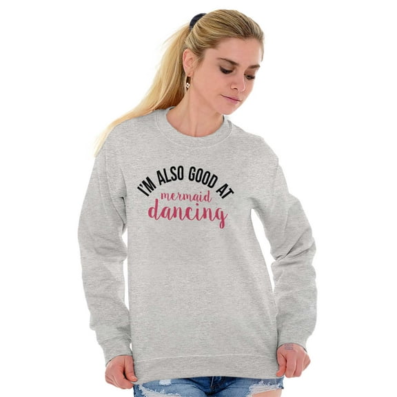 Cute Dancer Gymnast Mermaid Lover Women Plus Size Crewneck Sweatshirt Brisco Brands 3X