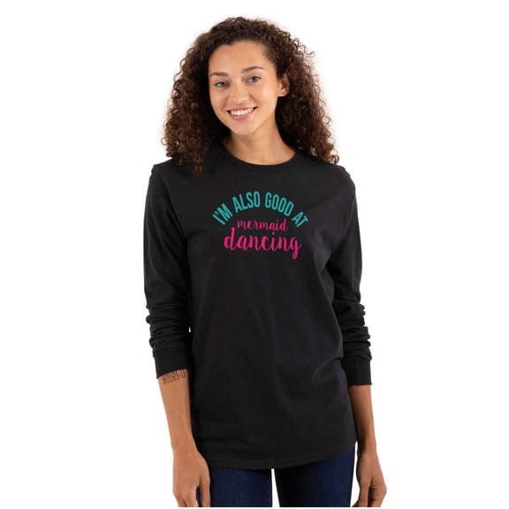 Cute Dancer Gymnast Mermaid Lover Women's Long Sleeve T Shirt Brisco Brands X