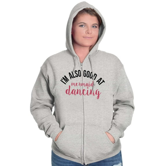 Cute Dancer Gymnast Mermaid Lover Womens Plus Size Graphic Zipper Hoodie Brisco Brands 2X