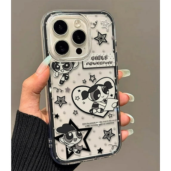 Cute Dark Style Powerpuff Girls Compatible with Apple 16 Phone Case