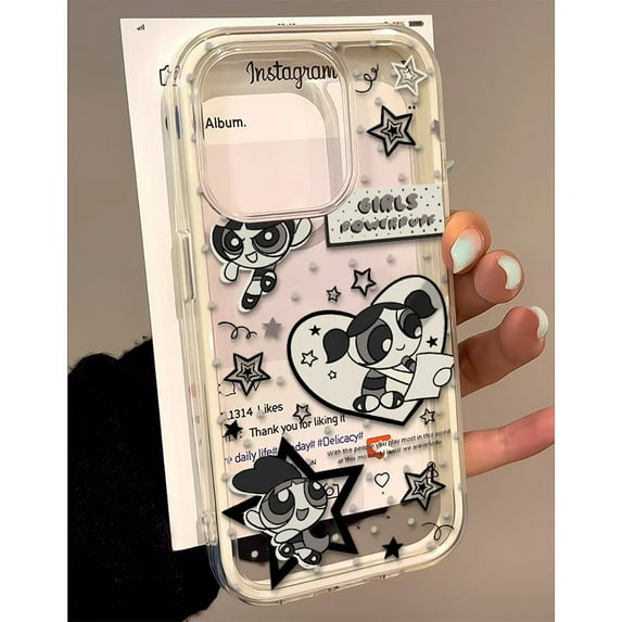 Cute Dark Style Powerpuff Girls Compatible with Apple 16 Phone Case