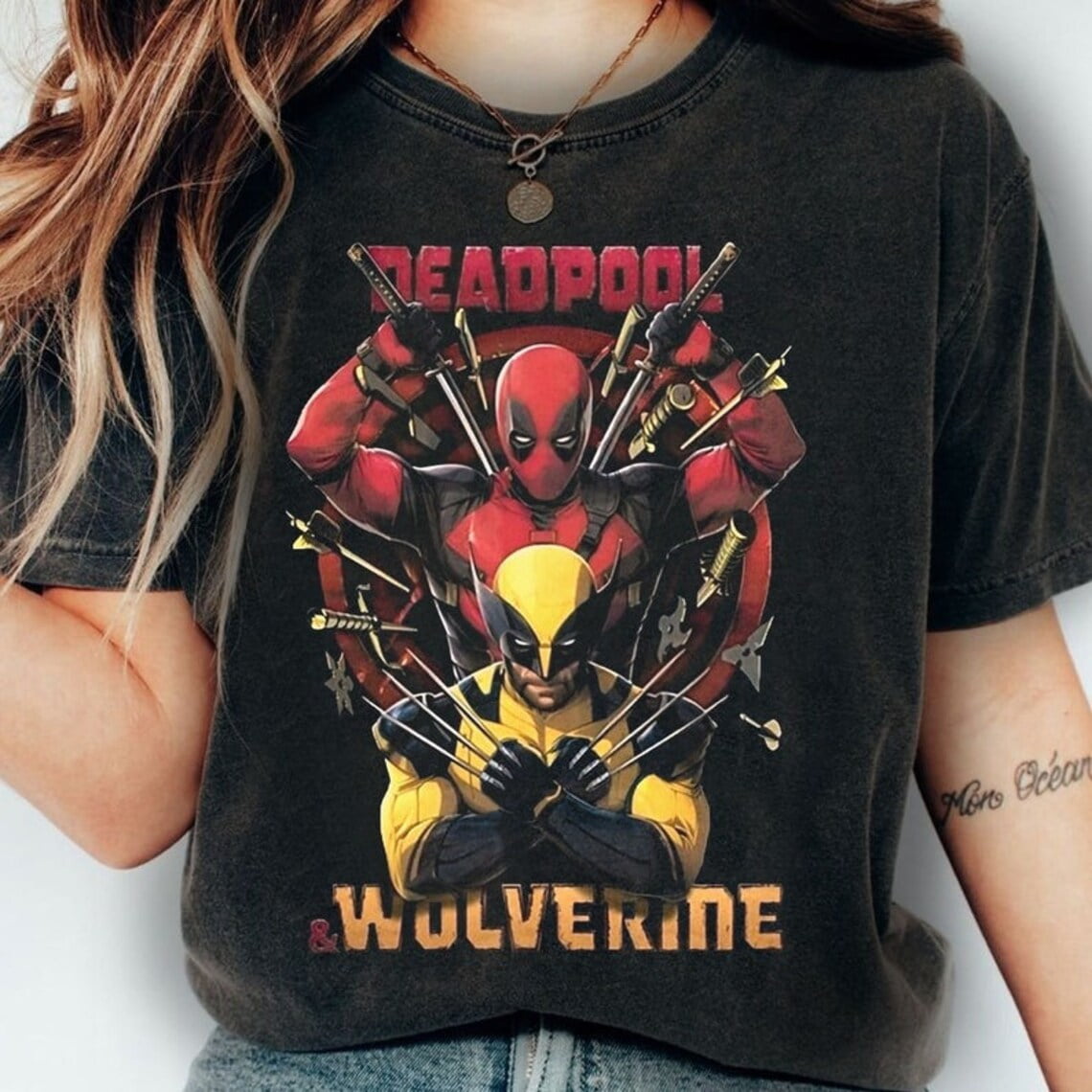 Cute Deadpool Wolverine Shirt Wolverine Deadpool Movie Tee Superhero Shirt Deadpool 3 Shirt Unisex Tshirt Size Xl New Funny Birthday Cotton Tee