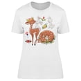 thumbnail image 1 of Cute Deer And Hares T-Shirt Women -Image by Shutterstock, Female x-Large, 1 of 2