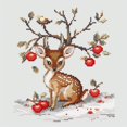 thumbnail image 1 of Cute Deer Tree Simple DIY 11CT Stamped Cross Stitch Kits for Beginners Easy Needlepoint Embroidery Counted Cross Stitch Art Craft for Wall Decoration 14x14inch(1), 1 of 8