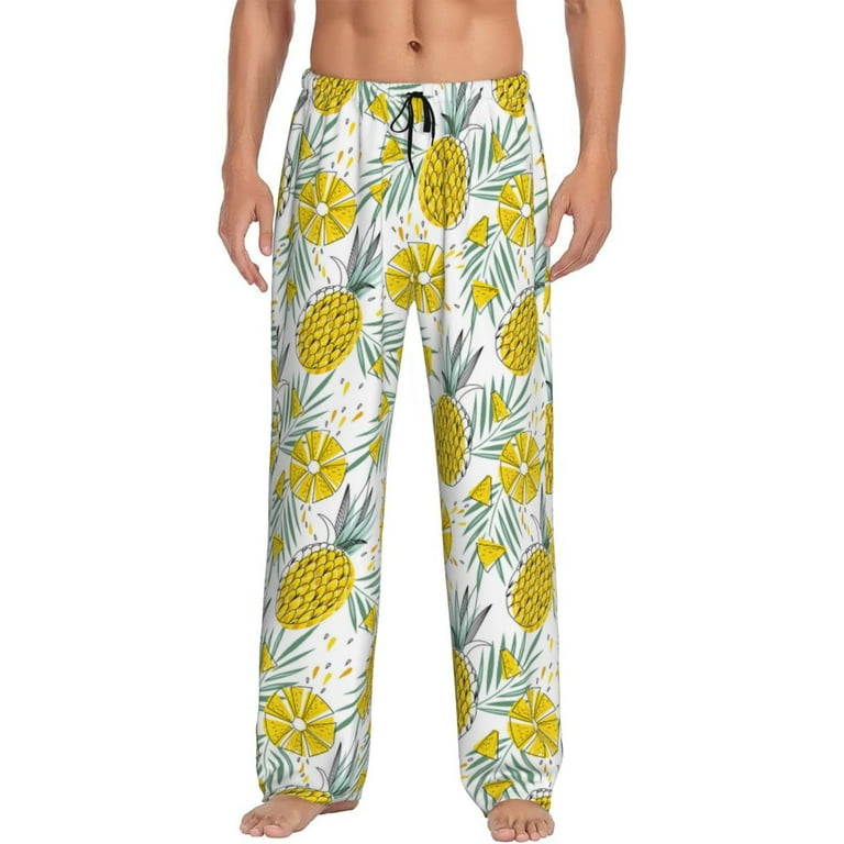 Cute Delicious Pineapple Mens Pajama Pants Soft Sleep Lounge Pants for Men Casual Men s PJ Bottoms Pants with Pockets Walmart