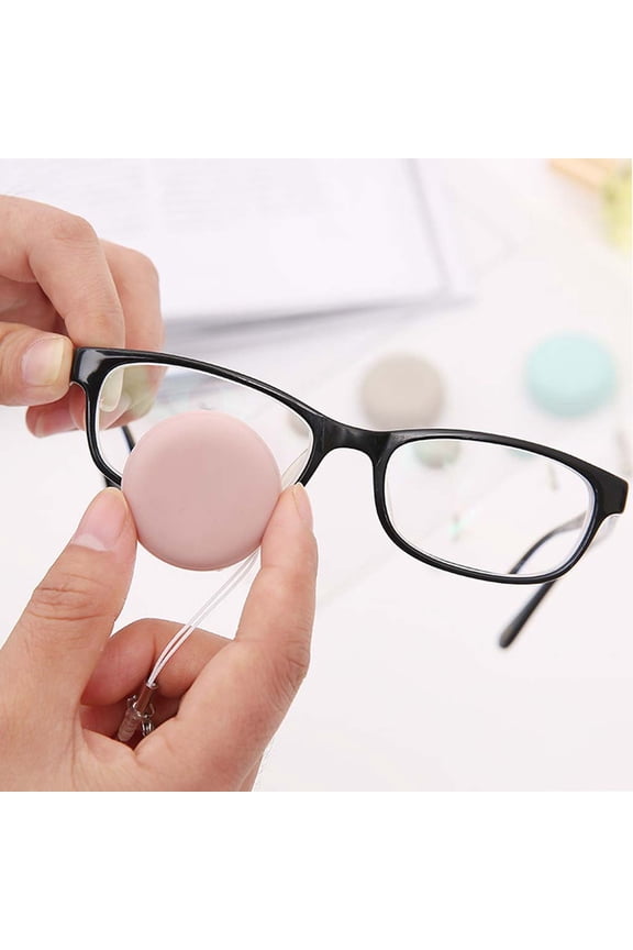 Cute Design Screen Cleaner Keychain, 1 Pack Reusable Washable Cleaning Tool for Phone Glasses Lens Tablet-Pink