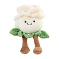 thumbnail image 1 of Cute Desk Decor Plush Stuffed Animals White Artificial Rose Decor for Bedroom Office Desk Shelf Nightstand Accent Piece Single Pack, 1 of 6