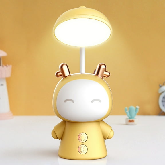 Cute Desk Lamp, Rechargeable Night Light, Eye-Caring Portable Reading Lamp, Dimming LED Table Lamp, Unique Gift for Kids Bedroom
