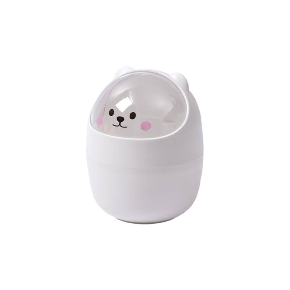 Mini Desktop Trash Can With Lid - Small Waste Bin For Office, Kitchen & Car