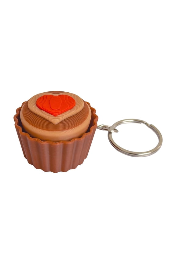 Upgrade Cute Dessert Fidget Keychain, Chocolate Shaped Clicker Toy, Portable Stress Relief Fidget A