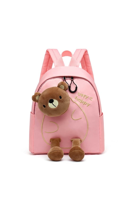 Cute Detachable 3D-Bear Kawaii Plush Backpack–Large Capacity & Lightweight