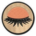 thumbnail image 1 of Cute Detailed Eyelashes Single Applique Multi-Color Embroidered Hook & Loop Patch - 3 Inch Medium, 1 of 5
